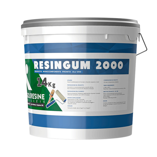 Isolresine Resingum 2000 grigio guaina liquida impermeabilizzante pedonabile - Formato in litri: 4 lt