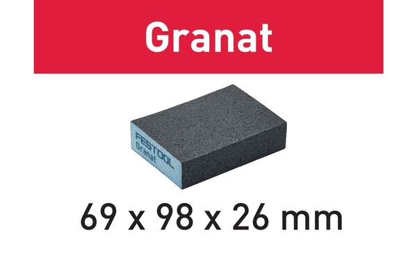 Festool blocco abrasivo Granat 69x98x26 - MISURA GRANA: P36, PEZZI: 48