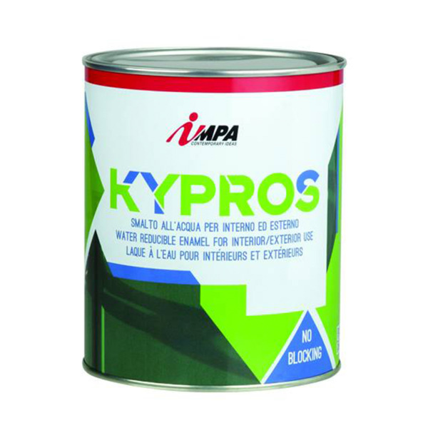 Impa Kypros smalto lucido bianco all'acqua per interni ed esterni - Formato in litri: 0,75 lt