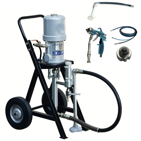 Valspray pompa airless pneumatica pRO 301 FE - allestimento airmix corredo completo - Rapporto pressione 28:1