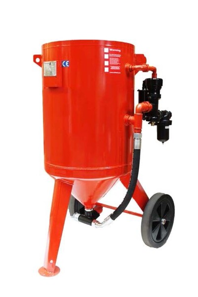 Valspray sabbiatrice industriale 200 LT con comando manuale completa di corredo