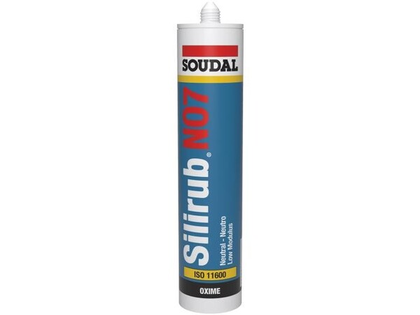 Soudal  Silirub NO7 trasparente 300 ml - Sigillante siliconico neutro