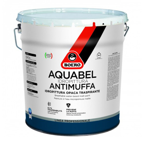 Boero Aquabel bianco idropittura traspirante antimuffa - Formato in litri: 14 lt