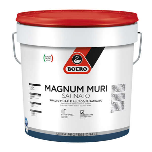 Boero Magnum per muri satinato bianco - Formato in litri: 0,75 lt