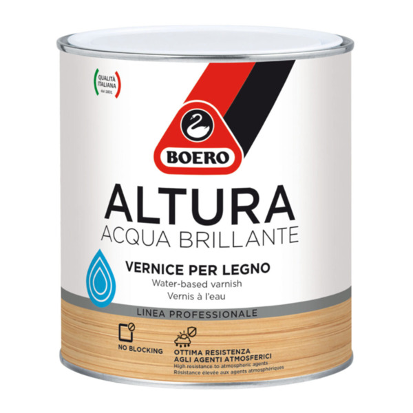 Boero Altura acqua brillante vernice per legno all'acqua brillante