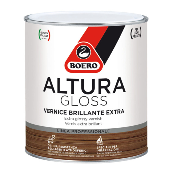 Boero Altura gloss vernice per legno extra brillante a solvente