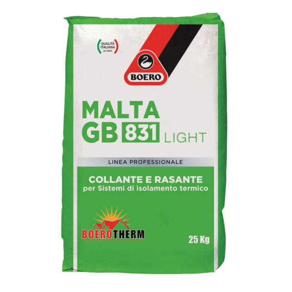 Boero Malta GB 831 light 25 kg collante bianco per pannelli isolanti a base minerale alleggerita