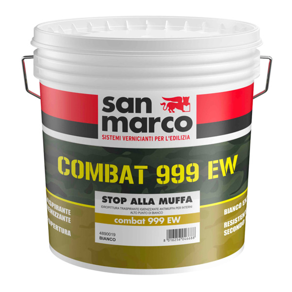 San Marco Combat 999 ew pittura traspirante antimuffa a base acqua per interni