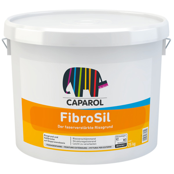 Caparol Fibrosil Bianco fondo intermedio fibrato per facciate cavillate