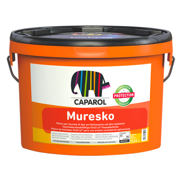 Caparol Muresko bianco pittura acrilsilossanica idrorepellente - Formato in litri: 5 lt