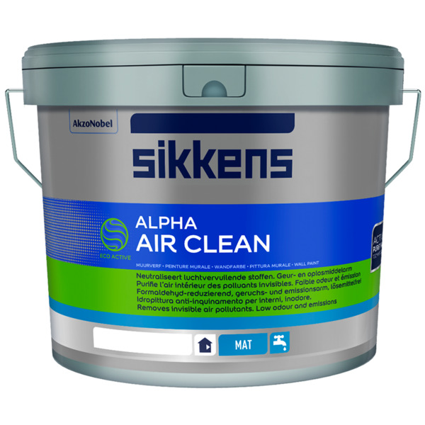 Sikkens Alpha air clean mat bianco idropittura antinquinamento per interni inodore