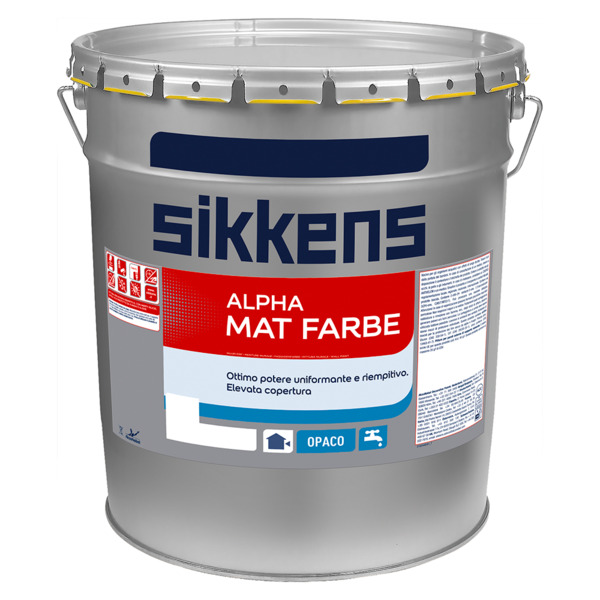 Sikkens Alpha mat farbe bianco idropittura acrilica opaca per esterni - Formato in litri: 14 lt