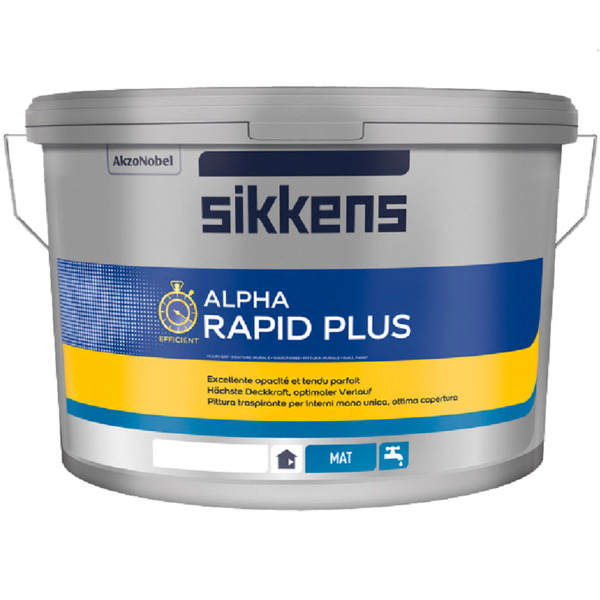 Sikkens Alpha Rapid Plus bianco idropittura traspirante per interni a mano unica