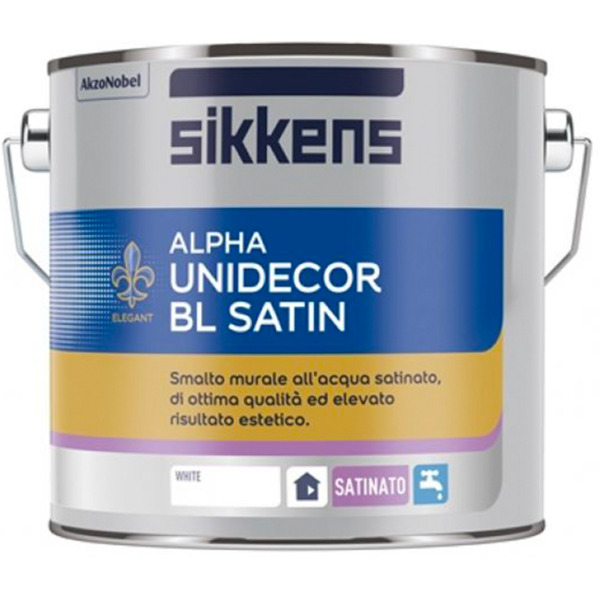 Sikkens Alpha Unidecor Bl Satin bianco smalto murale satinato