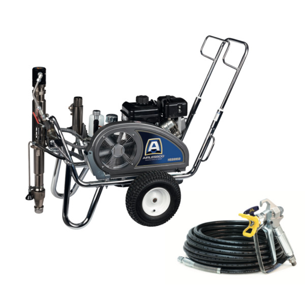 Airlessco pompa airless a pistone HSS 9950 con motore a scoppio e completa di corredo