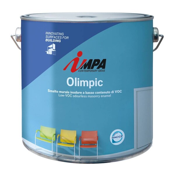 Impa Olimpic satinato bianco smalto murale Haccp - Formato in litri: 0,75 lt