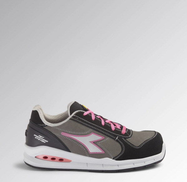 Diadora RUN NET AIRBOX LOW S3 SRC - Colore: SMOKED PEARL/SILVER/SHOCKING PINK