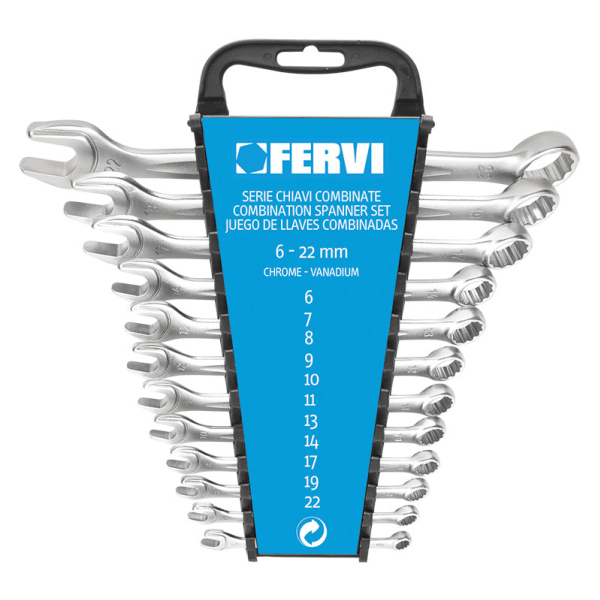 Fervi Serie chiavi combinate satinate - Art.0546